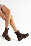 Women's Brown Chelsea Boots Thick Soled Zippered Winter Casual Stylish Boots 77 - 3