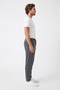 3 Ip Internal Ribbed Sweatpants, Loose-Fitting, Baggy, Winter, Cotton, Straight Leg, Combed Cotton, Fleece-Lined, Smoked Grey, Black - 2