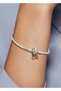 Two Color Leaf Dangle Charm Bracelet – Silver Color Tarnish Resistant Steel Nature Themed Women's Bracelet