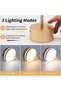 مصباح طاولة لاسلكي، إضاءة LED متدرجة بثلاثة ألوان، تصميم عصري قابل لإعادة الشحن، تحكم باللمس، ذهبي اللون - 3