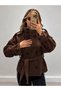 Women's Stand Collar Buttoned Waist-Tied Jacket Cashmere Coat - 6