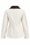 Colorful Collared Peplum Jacket - 4