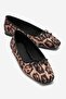 Alia Black and Yellow Patterned Satin Bow Women's Ballerina Shoes