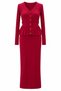 Ribbed Peplum Cardigan Skirt Knitwear Set - 3