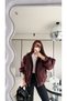 High Collar Vintage Bomber Jacket - 2