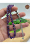 Sphere Cut Alpaca Tasseled Amethyst Natural Stone Prayer Beads 201025904 - 2