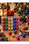 New Year Special 24 Pieces Mini Christmas Pine Tree Balls Mixed Color Christmas Tree Ornament Set of 24 3 cm - 3