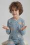 Boy's Alien-Basketball Printed Cotton Pajama Set Tkm1030 - 2