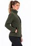 Women's Fleece Jacket with 3 Pockets, Detailed Front Panel, Ribbed Cuffs, Smoked Gray, Khaki, Navy Blue, Black - 2