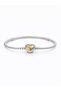 Double Color Simple Heart Clip Charm Bracelet – Silver Gold Tarnish-Resistant Steel Minimalist Women's Bracelet - 2