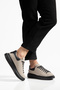 Suede Stitched Men's Sports Shoes Sneaker Suitable for Daily Use Navy Blue&Black&Beige - 3