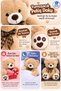 40cm Ribbon Plush Bear Soft Textured Cute Toy with Heart Paw Detail Plush Teddy Bear - 2
