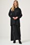 Draped Technical-Fabric Cupro Silk Tunic & Trouser Set