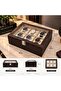 Watch Box for 6 Watches Croco Light Brown - 4