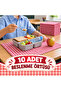 10 Pieces of Red Gingham Patterned School Lunch Mat, Dinner Napkin