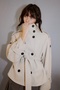 Women's Stand Collar Cashmere Pocket Lined Belted Coat - 5
