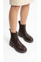 Women's Leather-Look Rubber Detailed Winter Chelsea Ankle Boots - 2