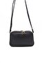 Silver & polo sp899 women's crossbody bag with logo - black/black