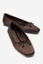 Alia Brown Satin Bow Women's Ballerina Shoes