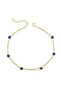 Silver Gold Double Chain Evil Eye Women's Bracelet