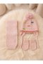 0-18 Months Baby Girl Scarf Beanie Gloves Set of 3 - 2
