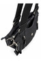 Women's Black Parachute Fabric Shoulder and Crossbody Bag Multi-Compartment Daily Use Bag - 5