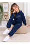 Heart Zigzag Printed Girls' Tracksuit Set 3*12 Years - 2