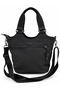 Women's Black Parachute Fabric Shoulder and Crossbody Bag Multi-Compartment Daily Use Bag - 4