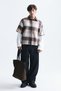 Boxy Fit Plaid Double Sleeve Shirt