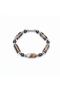 Agate Stone Cutted Fishbone Rubberized Bracelet