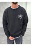Est Written Crew Neck Black Sweatshirt - 3