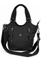Women's Black Parachute Fabric Shoulder and Crossbody Bag Multi-Compartment Daily Use Bag - 3