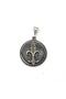 Opsidian Stone Model Silver Men's Necklace