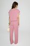 Selest women's organic cotton round neck low sleeve tube leg pink top and bottom set - 3