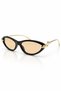 Bottevia Ultra Light Uv400 Filtered Women's Cat Eye Black Gold Framed Orange Sunglasses - 5