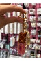Gold Color Mirrored and Bow Detailed Lip Gloss Holder Bag Accessory Charm - 4