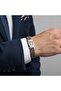Hand Knitted Diamond Pattern Interlocking Silver Men's Bracelet - 3