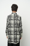 Women's Square Patterned Comfortable Oversize Shirt - 5