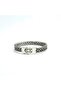 Hand Knitted Diamond Pattern Interlocking Silver Men's Bracelet - 2