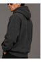 Men's Anthracite Winter Hooded Zippered Sweatshirt Jacket with Fleece Inside - 6