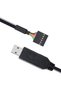 محول USB إلى TTL من FTDI، كابل تصحيح الأخطاء 3.3 فولت، موصل أنثى 6 دبابيس، شريحة UART IC FT232RL لـ - 5