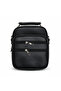 Men's Black Vegan Leather Hand and Shoulder Bag with Adjustable Cross Strap Daily Bag (Medium Size) - 2