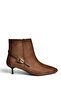 Z518031102 Brown Suede Thin Heeled Women's Boots - 6