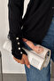 Women's Gold Button Detailed V-Neck Knitwear Cardigan - 6