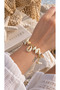Maldiva Sea Shell Charm Cream Bohemian Bracelet (Gold Color) - 2