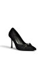 Z676111102 Black Suede Thin Heeled Women's Stiletto Shoes - 5