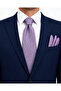 8 cm Lilac Patterned Tie and Handkerchief Set