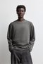 Soluk efektli sweatshirt
