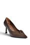 Z308300909 Brown Thin Heeled Women's Shoes - 7
