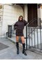 Women's Stand Collar Dress - 4